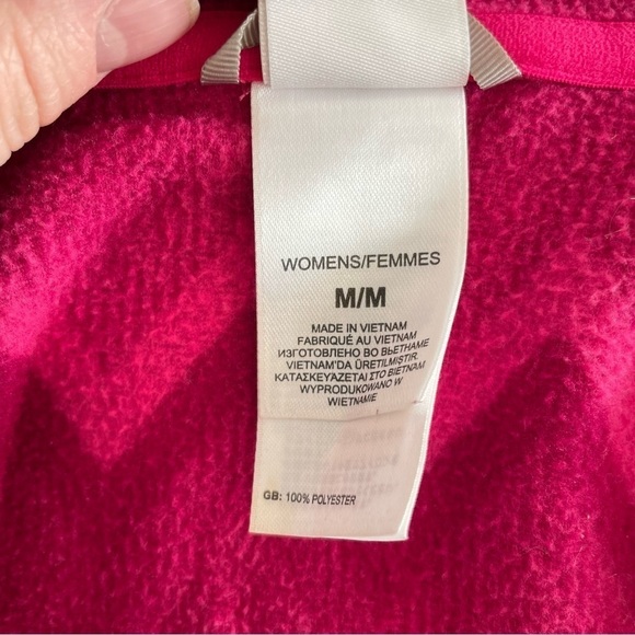 The North Face Women's Harper Full Zip Fleece- Chevron- Berry- Size Medium - Picture 8 of 9